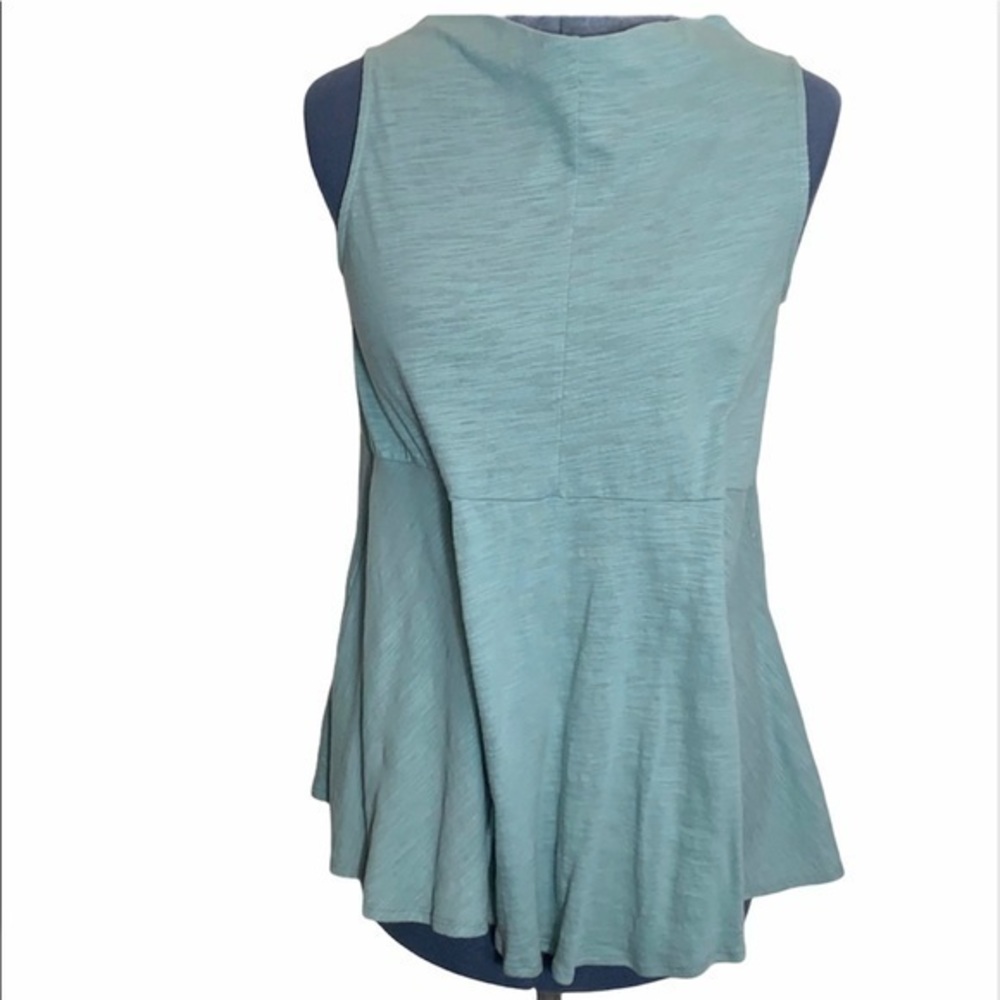 Anthropologie Deletta Mint Fit Flare High Neck Top
